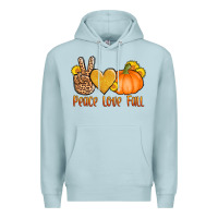 Blue Mist peace love fall Premium Hoodie - AdoDesignShop