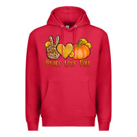 Cardinal peace love fall Premium Hoodie - AdoDesignShop