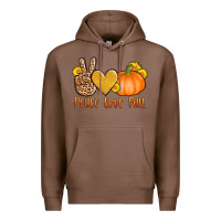 Chestnut peace love fall Premium Hoodie - AdoDesignShop