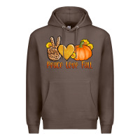 Coffee peace love fall Premium Hoodie - AdoDesignShop