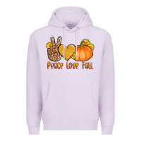 Lilac peace love fall Premium Hoodie - AdoDesignShop