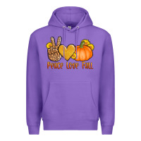 Purple peace love fall Premium Hoodie - AdoDesignShop
