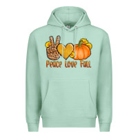 Seafoam peace love fall Premium Hoodie - AdoDesignShop