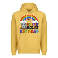 Antique Gold gender roles are dead Premium Hoodie - Artiststas