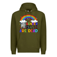 Army Green gender roles are dead Premium Hoodie - Artiststas