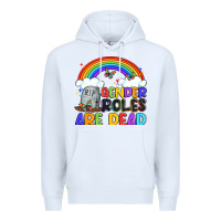 White gender roles are dead Premium Hoodie - Artiststas