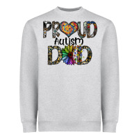 Heather Grey proud autism dad Heavyweight Sweatshirt - SublimationCraftShop