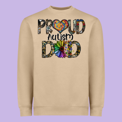 Proud Autism Dad Heavyweight Sweatshirt Designed By Sublimationcraftshop