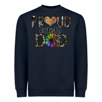 Navy proud autism dad Heavyweight Sweatshirt - SublimationCraftShop