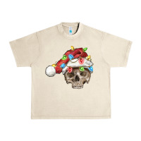 Sandshell Christmas skull with santa hat Urban Heavy Tee - FaDigitalArtStudio