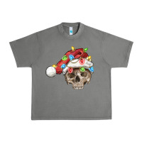 Tornado Christmas skull with santa hat Urban Heavy Tee - FaDigitalArtStudio