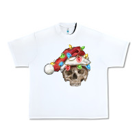 White Christmas skull with santa hat Urban Heavy Tee - FaDigitalArtStudio