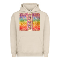 Pigment French Oak Love is love Pride LGBTQ+ Urban Hoodie - NancyCooperArtShop