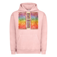 Pigment Salmon Love is love Pride LGBTQ+ Urban Hoodie - NancyCooperArtShop