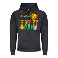 Vintage Black i will always be your biggest fan softball Vintage Hoodie - Zillion Design Studio