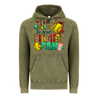 Vintage Olive i will always be your biggest fan softball Vintage Hoodie - Zillion Design Studio