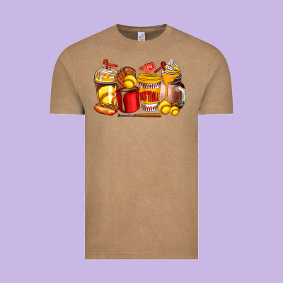 Softball Coffee Cups Vintage Tee Designed By Adodesignshop