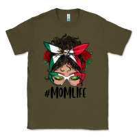 Army Green mexican mom life messy bun mama Classic Tee - BundleAndBundleShop