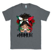 Charcoal Heather mexican mom life messy bun mama Classic Tee - BundleAndBundleShop