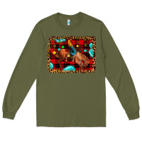 Army Green Christmas rodeo cowboy Long Sleeve Tee - JahusDesignShop