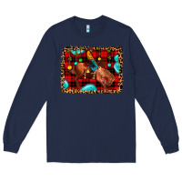 Navy Christmas rodeo cowboy Long Sleeve Tee - JahusDesignShop