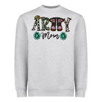 Heather Grey army mom Heavyweight Sweatshirt - SublimationCraftShop