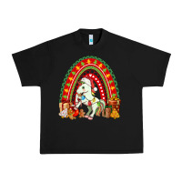 Black Christmas Unicorn Rainbow Urban Heavy Tee - FaDigitalArtStudio