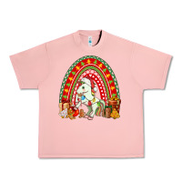 Salmon Christmas Unicorn Rainbow Urban Heavy Tee - FaDigitalArtStudio