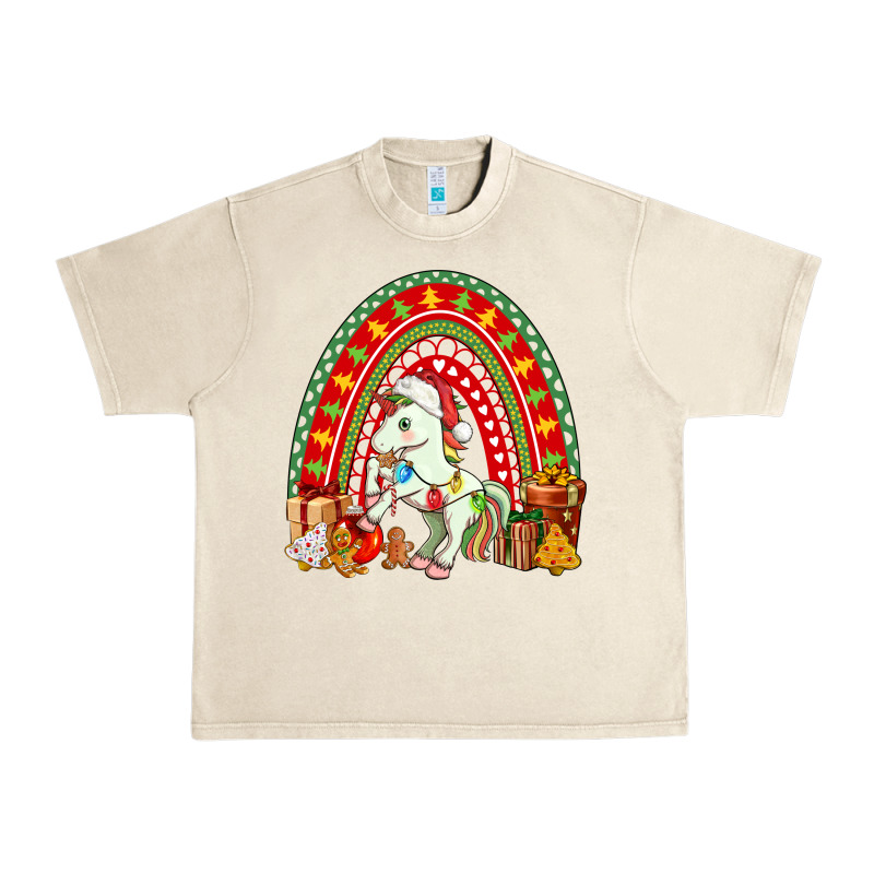 Christmas Unicorn Rainbow Urban Heavy Tee by FaDigitalArtStudio | Teevron