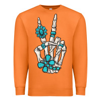 Carrot turquoise gemstone skeleton hand Premium Sweatshirt - MaliasSmallBusiness