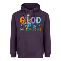 Plum good moms say bad words Heavyweight Hoodie - MaliasSmallBusiness