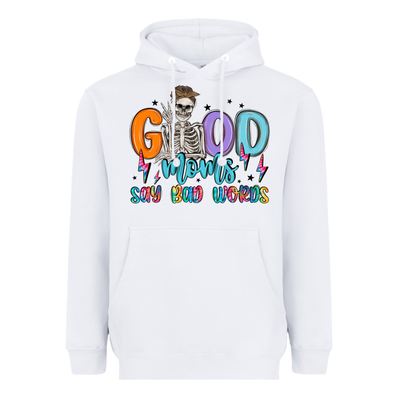 Good Moms Say Bad Words Heavyweight Hoodie by MaliasSmallBusiness | Teevron