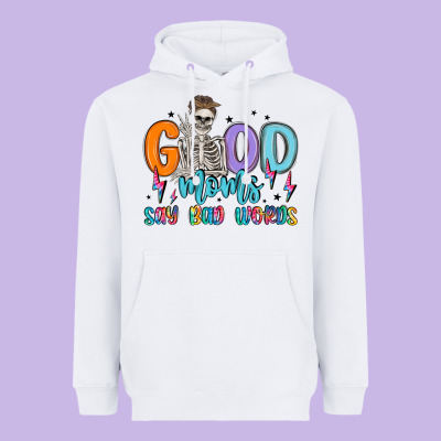 Good Moms Say Bad Words Heavyweight Hoodie Designed By Maliassmallbusiness