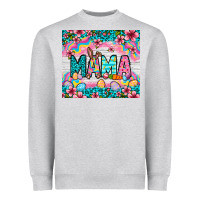 Heather Grey Easter Mama Leopard tumbler Easter Day Heavyweight Sweatshirt - Neo Western