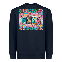 Navy Easter Mama Leopard tumbler Easter Day Heavyweight Sweatshirt - Neo Western