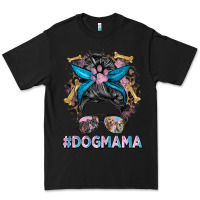 Black dog mama messy bun Premium Tee - BarkalooDesign
