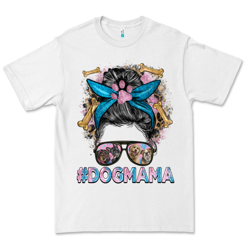 Dog Mama Messy Bun Premium Tee by BarkalooDesign | Teevron