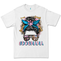White dog mama messy bun Premium Tee - BarkalooDesign