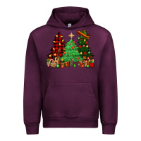 Mauve Wine Mexican Christmas trees Urban Hoodie - NancyCooperArtShop