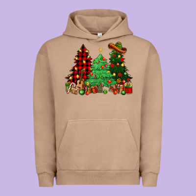 Mexican Christmas Trees Urban Hoodie Designed By Nancycooperartshop