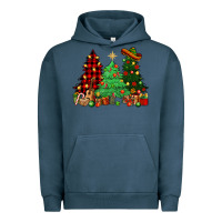 Pigment Midnight Navy Mexican Christmas trees Urban Hoodie - NancyCooperArtShop