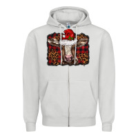 Dove Grey Christmas background baby calf Zipper Hoodie - BarkalooDesign