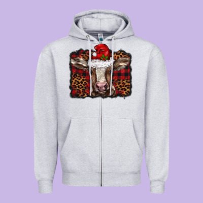 Christmas Background Baby Calf Zipper Hoodie Designed By Barkaloodesign