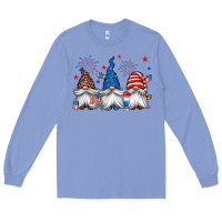 Colony Blue 4th of july gnomes Long Sleeve Tee - Jasminsmagicworld