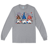 Heather Grey 4th of july gnomes Long Sleeve Tee - Jasminsmagicworld