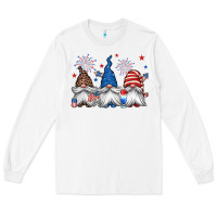 White 4th of july gnomes Long Sleeve Tee - Jasminsmagicworld