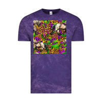 Cloud Purple mardi gras leopard horse seamless pattern Vintage Tee - FaDigitalArtStudio