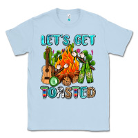 Dusty Blue let's get toasted with camp fire Classic Tee - AdoDesignShop