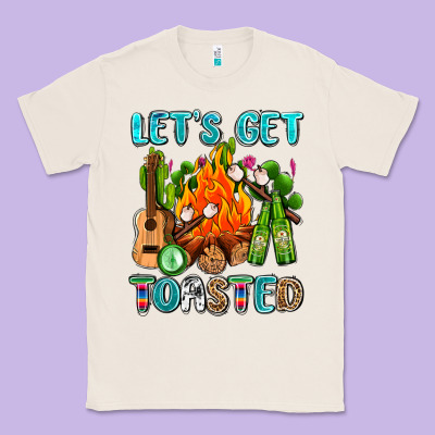 Let's Get Toasted With Camp Fire Classic Tee Designed By Adodesignshop