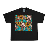 Black cute pig with patches seamless pattern Urban Heavy Tee - HRA Design Shop